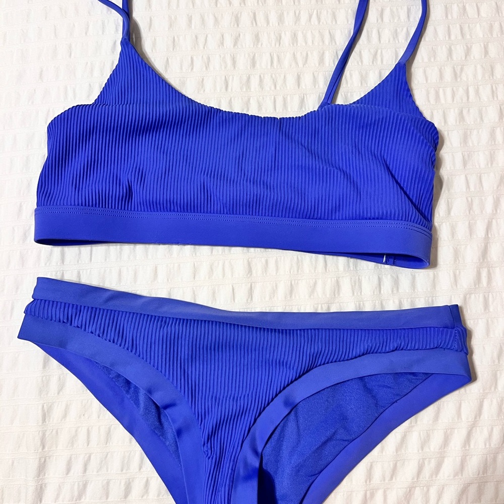 Body Glove Royal Blue Ribbed Bikini Bottom